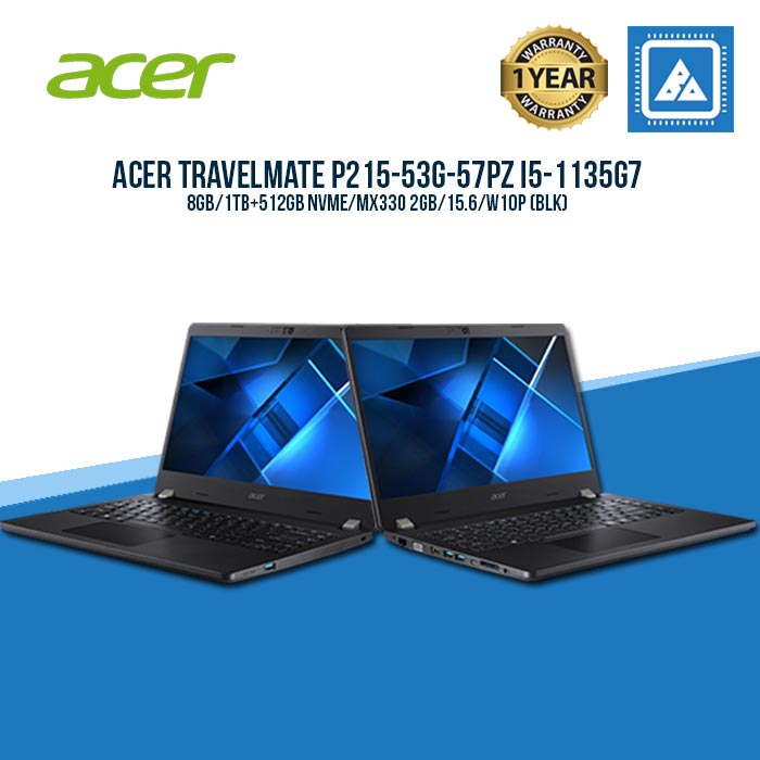 ACER TRAVELMATE P215-53G-57PZ | I5-1135G7 | 8GB | 1TB+512GB NVME | MX330 2GB | BEST FOR STUDENTS AND FREELANCERS LAPTOP ACER TRAVELMATE P215-53G-57PZ | I5-1135G7 | 8GB | 1TB+512GB NVME | MX330 2GB | BEST FOR STUDENTS AND FREELANCERS LAPTOP